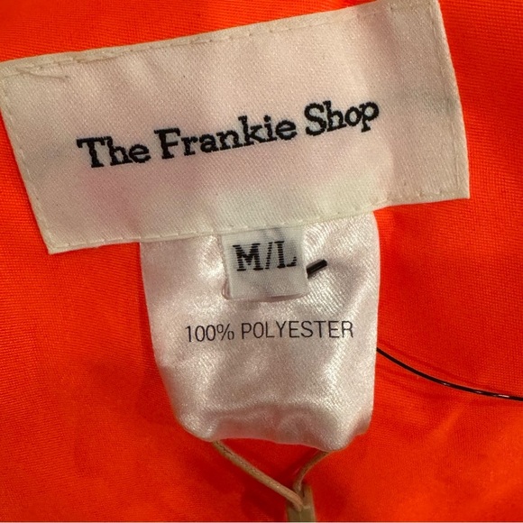 The Frankie Shop Perla Shirt Jacket in Neon Orange Size Medium Large NWT - Picture 5 of 12